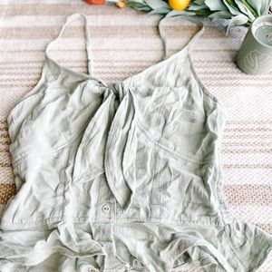 Sage green crop Peplum